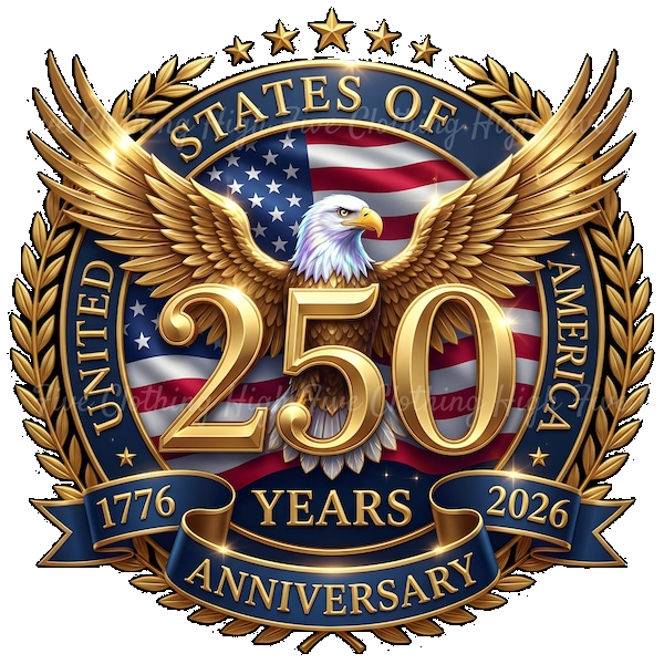 Badge of USA 250th year birthday anniversary